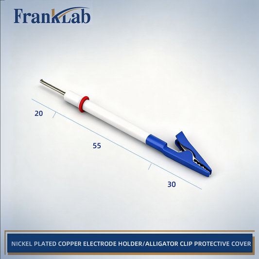 Nickel Plated Copper Electrode Holder/Alligator Clip Protective Cover, 0.1-5 mm Clampable Thickness, >99.99% Purity,