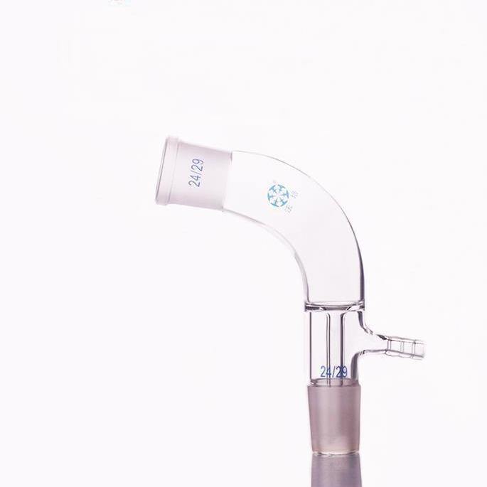 105° Distilling adapter with hose connector and Vacuum Take-off