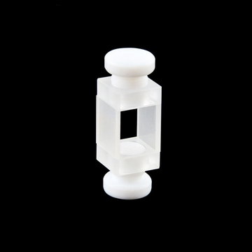 UV quartz closed flow through cell with PTFE stopper, Lightpath 10 mm