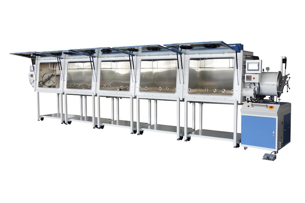 Five Chambers Glove Box with Gas Purification System