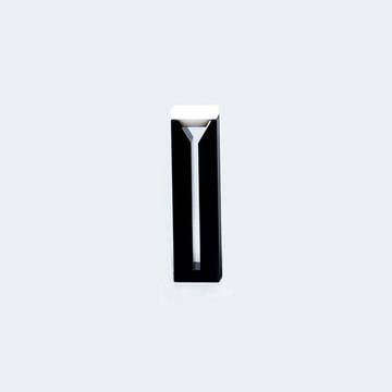 UV quartz semi-micro black cuvette with PTFE lid, lightpath 10 mm, 2 clear windows