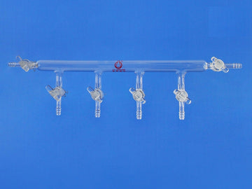 Single bank vacuum manifold with stopcock at both side, ports 4 to 6 ,Schlenk line