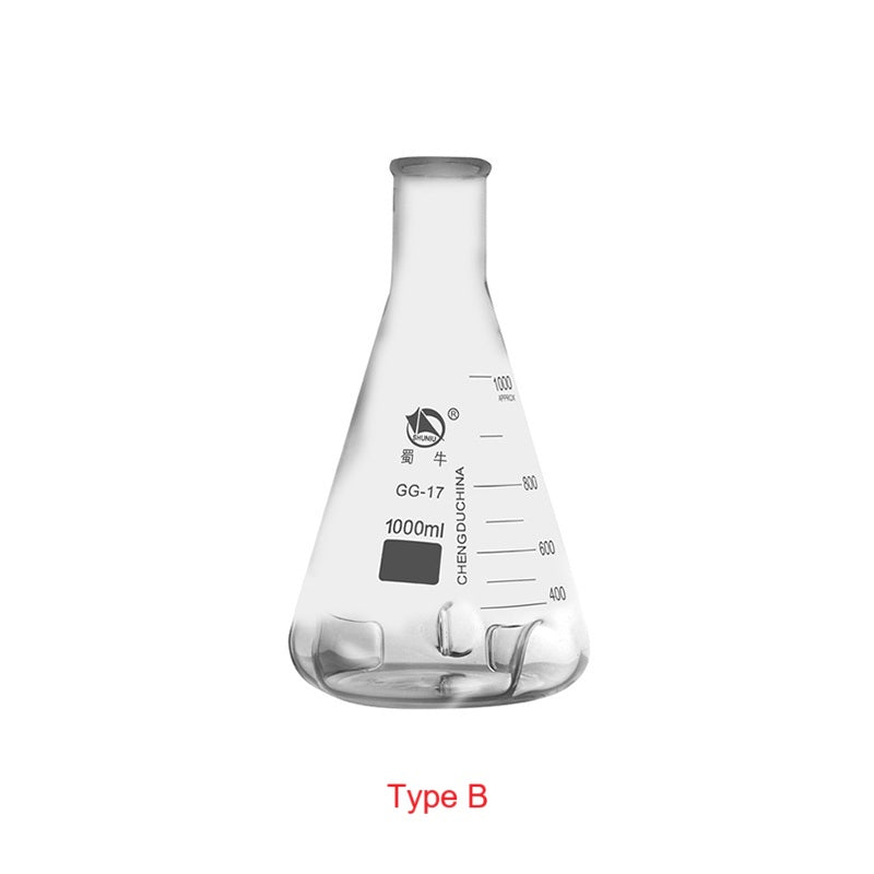 Culture erlenmeyer shake flask with 3 baffles, capacity 50 to 5000 ml