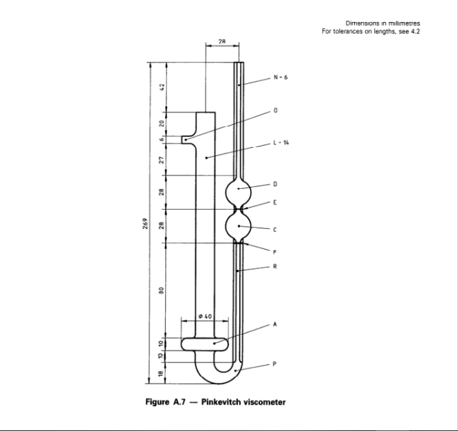 Viscometer acc. to Pinkevitch, ISO 3105