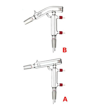 Double jacketed micro distilling bridge with vigreux