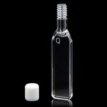 UV quartz cuvettes with PTFE screw cap, 4 clear windows