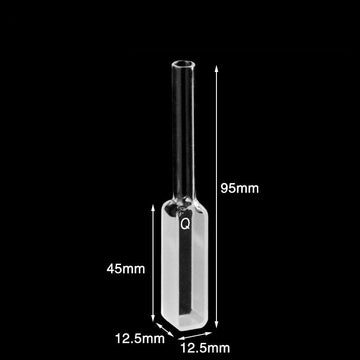 UV quartz macro volume cuvette with straight tube , lightpath 10 mm