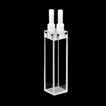 UV quartz Flow Through Cell with M4 Threaded, Lightpath 10 mm, 4 clear windows