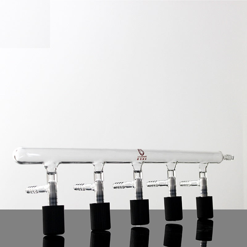 Single bank vacuum manifold with high vacuum valve, ports 4 to 6 ,Schlenk line