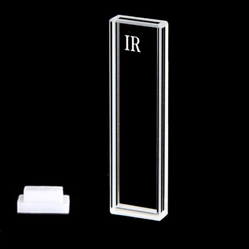 IR quartz micro cuvette with PTFE lid, 4 clear windows