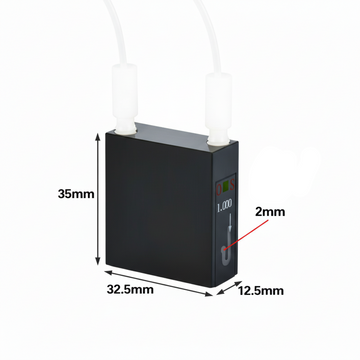 UV quartz sub-micro black tablet dissolution cell with PTFE tubing ,2 clear windows