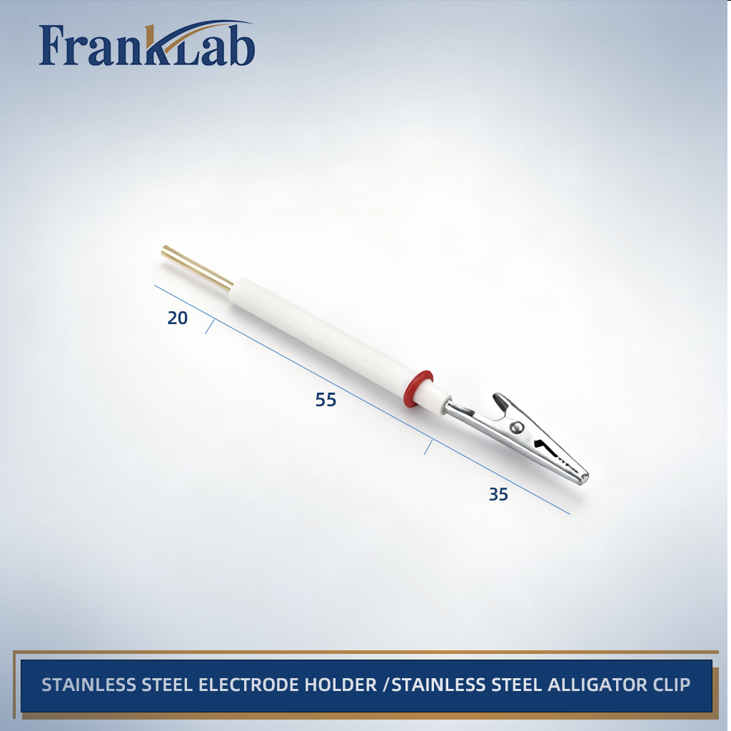 304 Stainless Steel Electrode Holder, Stainless Steel Alligator Clip, 0.1-5 mm Clampable Thickness