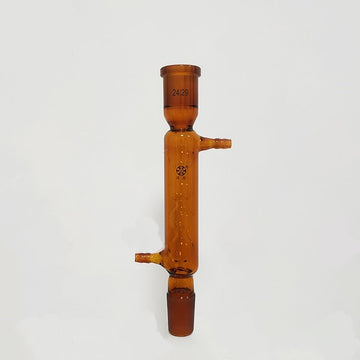 Allihn condenser with Joint, brown glass, length 200 mm to 500 mm.