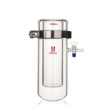 Vacuum sublimation apparatus with stopcock on side, capacity 250 to 2000 ml