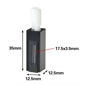 Sub-Micro tablet dissolution cell with PTFE tubing and 3.5x17.5mm window,2 clear windows