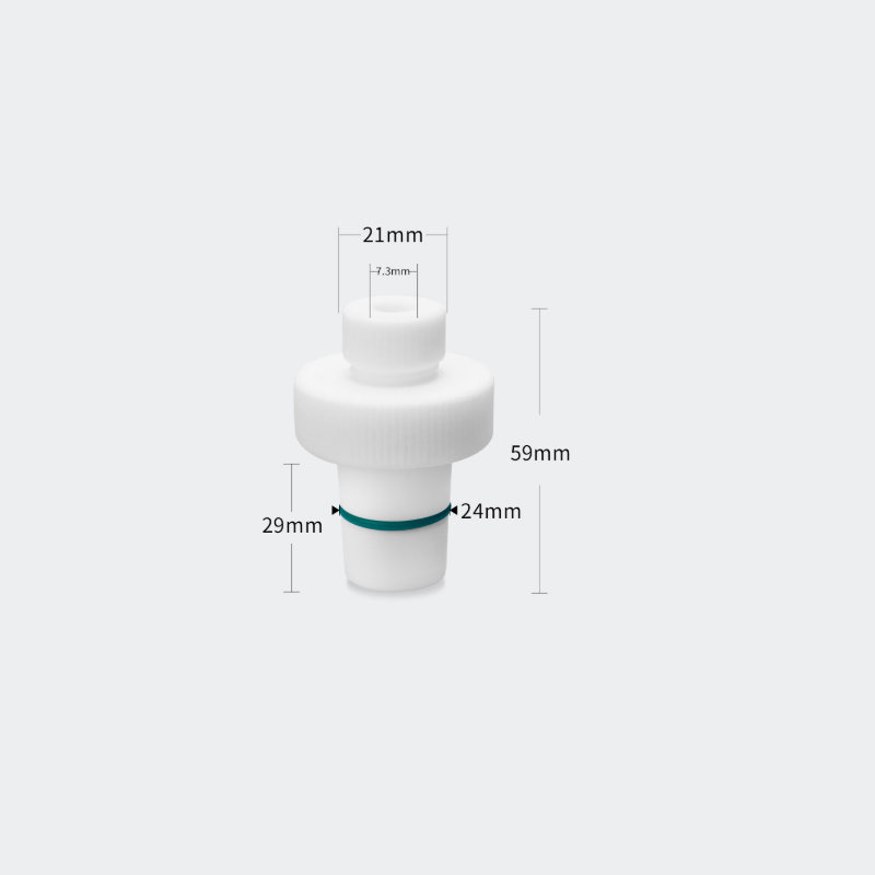 PTFE stirrer bearing adapter with sealing ring, for 7 mm stirrer