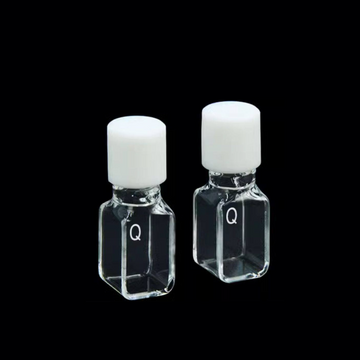 UV quartz short micro cuvette with screw cap ,4 clear windows