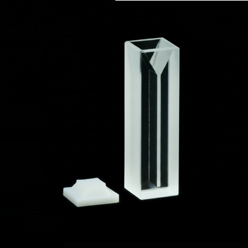 IR quartz cuvette with PTFE lid, lightpath 10 mm, 2 clear windows
