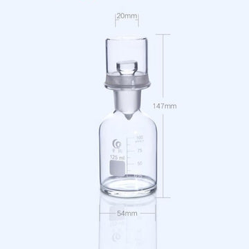 Bod bottle with cover, clear glass, 125 ml to 1000 ml