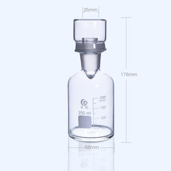 Bod bottle with cover, clear glass, 125 ml to 1000 ml