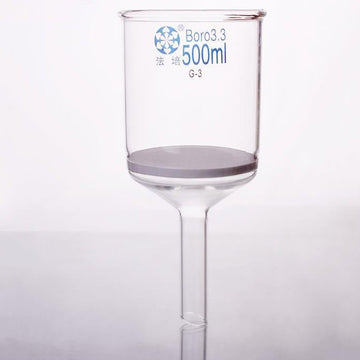 Nutsche filter with frit, 500 ml to 5000 ml