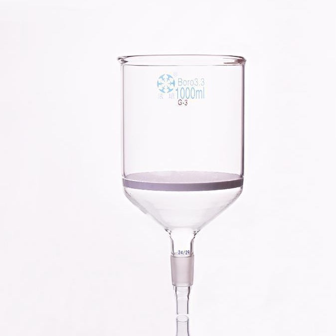 Nutsche filter with frit and joint, 500 ml to 3000 ml