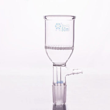 Buechner funnel with joint, slit-sieve and hose connector, 50 ml to 2000 ml