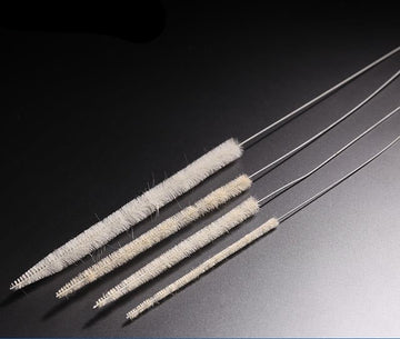 Cleaning brush for volumetric pipettes, galvanised twisted-in wire