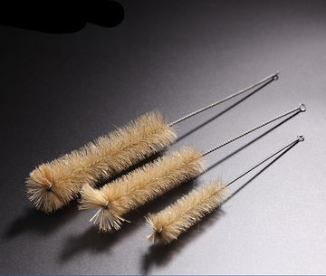 Cleaning brush for test tubes, galvanised twisted-in wire