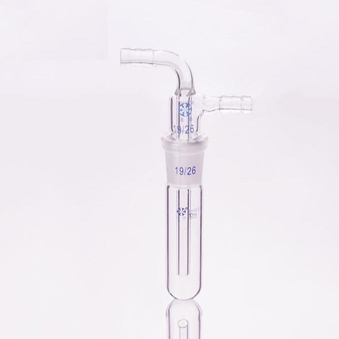 Cold trap with joint and hose connector, length 200 to 400 mm