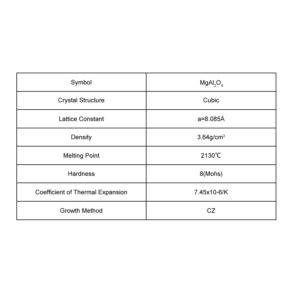 MgAl2O4 Single Crystal Substrate
