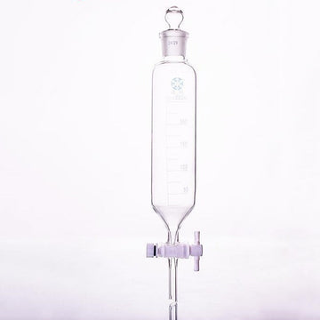 Cylindrical separating funnel with PTFE stopcock, graduated, capacity 50 ml to 1000 ml
