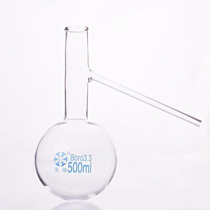 Distilling flask with side tube,  50 to 3000 ml