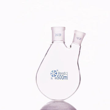 Double-necked evaporating flask, bevelled side necks,  25 to 3000 ml