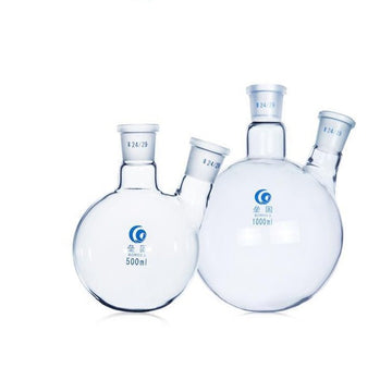 Double-necked round-bottom flask, bevelled side necks,  250 ml to 5000 ml