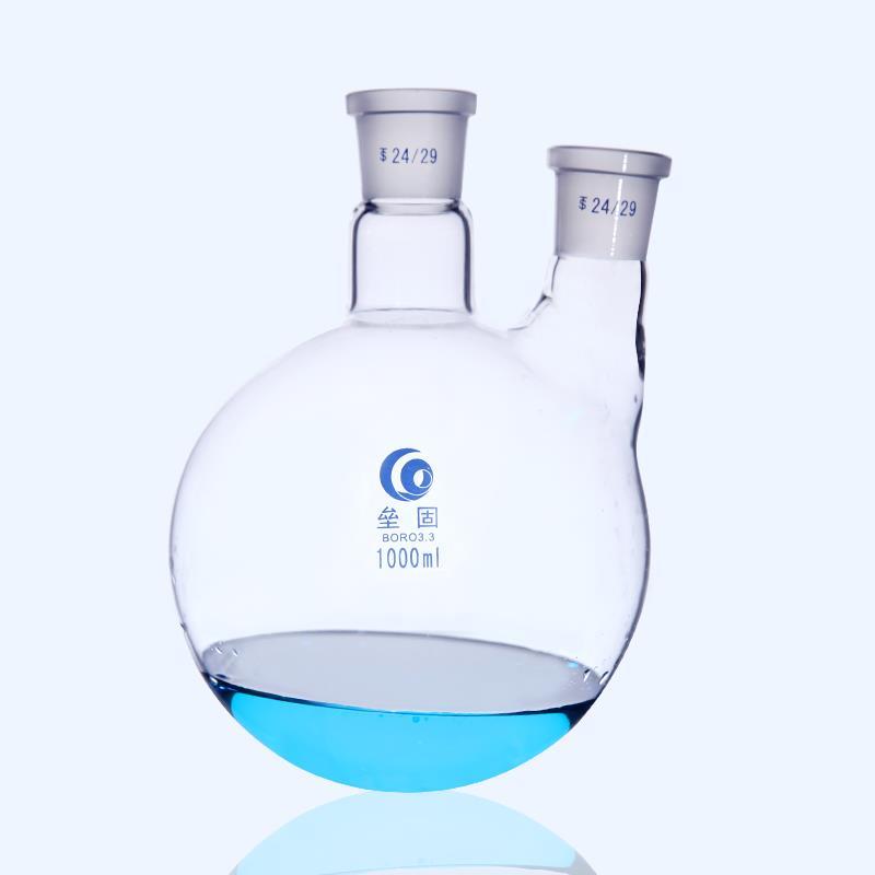 Double-necked round-bottom flask, parallel side necks,  250 ml to 20000 ml