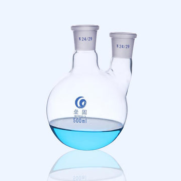 Double-necked round-bottom flask, parallel side necks,  250 ml to 20000 ml