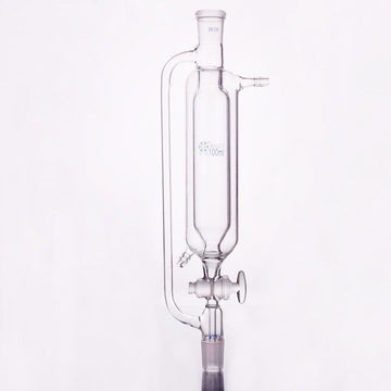Double jacketed dropping funnel with pressure compensation and glass stopcock, 50 ml to 2000 ml