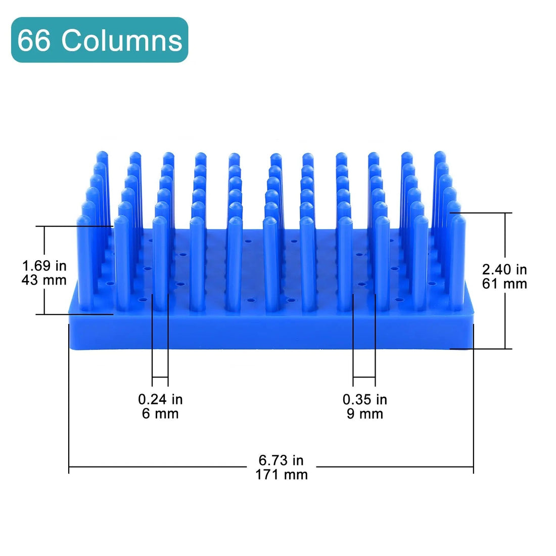 Drip Style Column Test Tube Rack, 66 Columns
