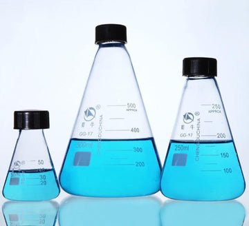 Erlenmeyer flask with screw closure, 50 ml to 1000 ml