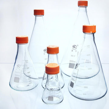 Erlenmeyer flask with screw closure, heavy duty, 250 ml to 5000 ml