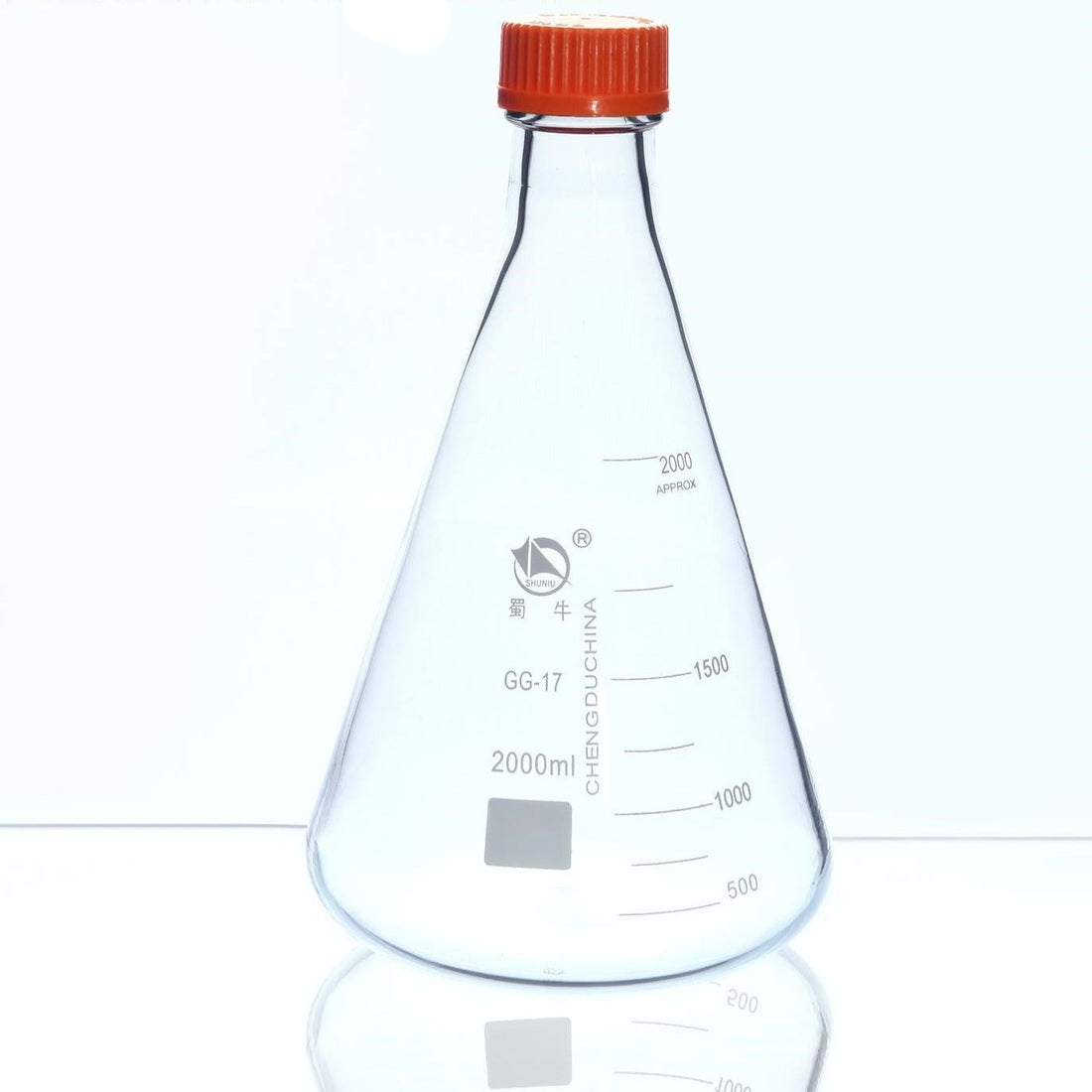 Erlenmeyer flask with screw closure, heavy duty, 250 ml to 5000 ml