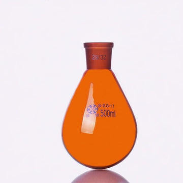 Evaporating flask, brown glass,  25 to 500 ml
