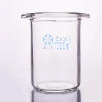 Flat  bottom cylindrical reaction vessel , flange diameter DN 100 to DN 200, capacity  1.000 to 10.000 ml