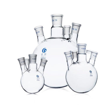 Four-necked round-bottom flask, bevelled side necks,  250 ml to 20000 ml
