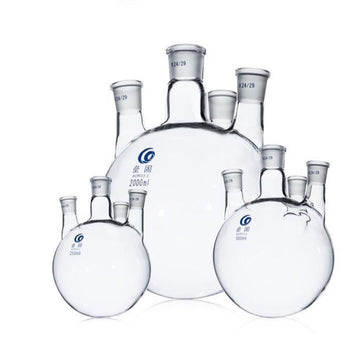 Four-necked round-bottom flask, parallel side necks,  250 ml to 20.000 ml