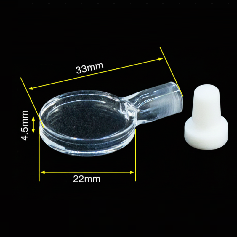 UV quartz cylindrical cuvette with PTFE stopper