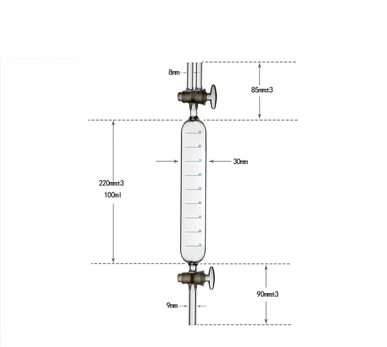 Gas sampling tubes, 100 ml,