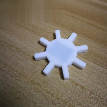 Gear wheel magnetic stir bars, thickness 5 mm, Length 42 mm