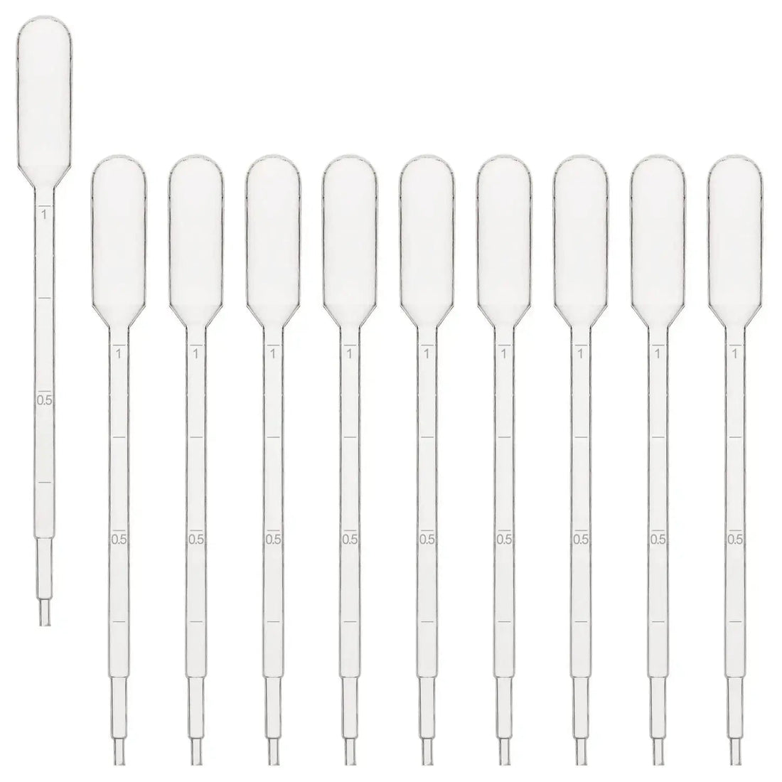 Graduated Plastic Pipette Droppers, 100-Pack